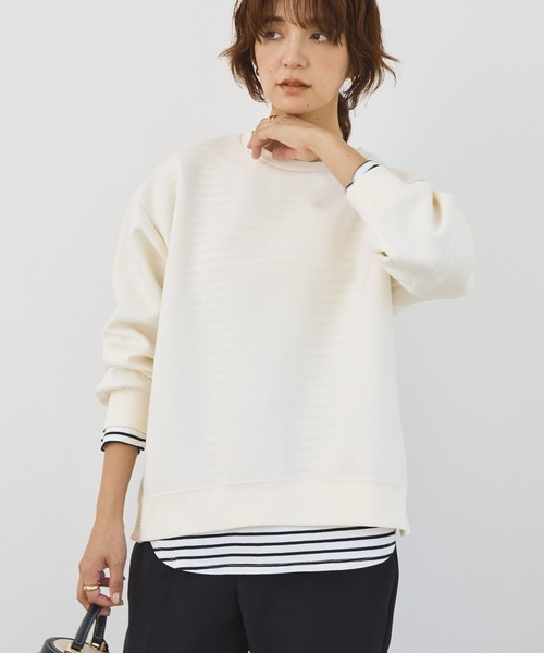 AMERICAN HOLIC（アメリカンホリック）の「サイドドットボタンポンチプルオーバー（スウェット・レディース・アイボリー/グレー系その他/ブラック/ボルドー・M/L）」の10枚目の写真