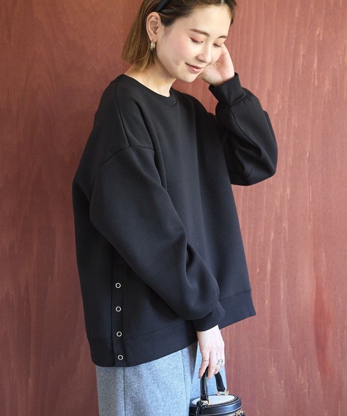 OBSIDIAN VELOURSセットアップ サイズ上XL 下 L 美品！ セール】【WEB限定】サイドスリットポンチプルオーバー（スウェット