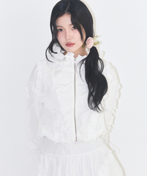 ILLIGO（イリゴ）の「Frill Dot Windbreaker White（ナイロンジャケット）」