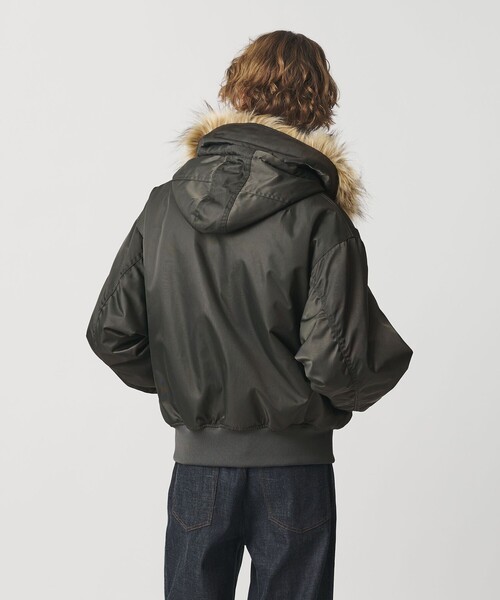 MONKEY TIME(モンキータイム)の「N2B モディファイ(ブルゾン・メンズ・ダークグリーン/ブラック・S/M/L/XL)」の4枚目の写真