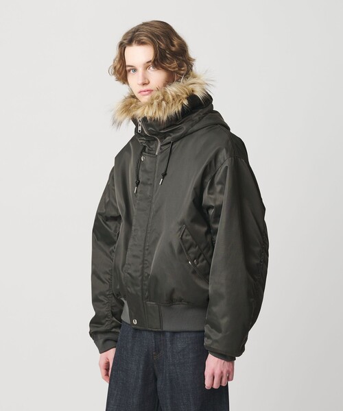 MONKEY TIME(モンキータイム)の「N2B モディファイ(ブルゾン・メンズ・ダークグリーン/ブラック・S/M/L/XL)」の7枚目の写真