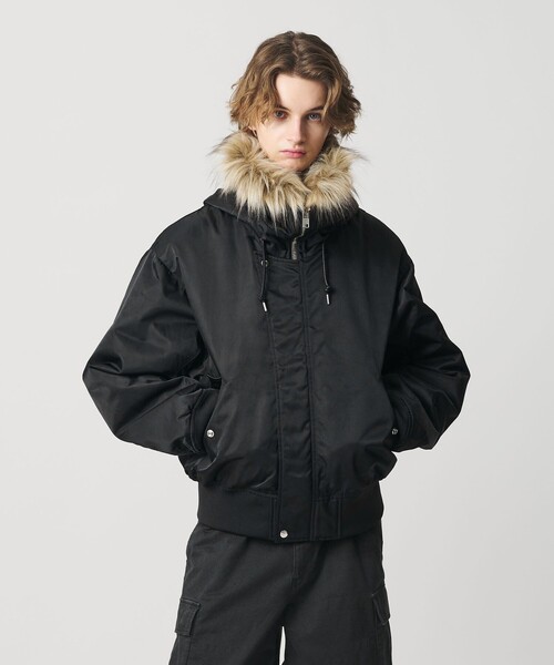 MONKEY TIME(モンキータイム)の「N2B モディファイ(ブルゾン・メンズ・ダークグリーン/ブラック・S/M/L/XL)」の8枚目の写真