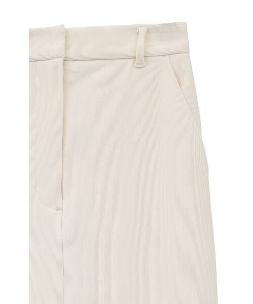 CLANE（クラネ）の「【CLANE/クラネ】RIB STRIPE STRAIGHT SKIRT/リブストレートスカート（スカート・レディース・アイボリー/ブラック・1/2）」の4枚目の写真