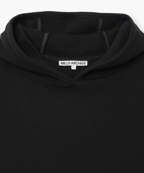 Millo Archive（ミロ アーカイブ）の「オブジェクトステッチロングスリーブフードパーカー[ブラック]（Tシャツ/カットソー・メンズ・その他・MEDIUM/LARGE/X-LARGE）」の5枚目の写真