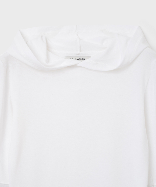 MILLO WOMEN（ミロウーマン）の「ミニマルリブフードパーカー [アイボリー]（パーカー・レディース・その他・SMALL/MEDIUM）」の4枚目の写真