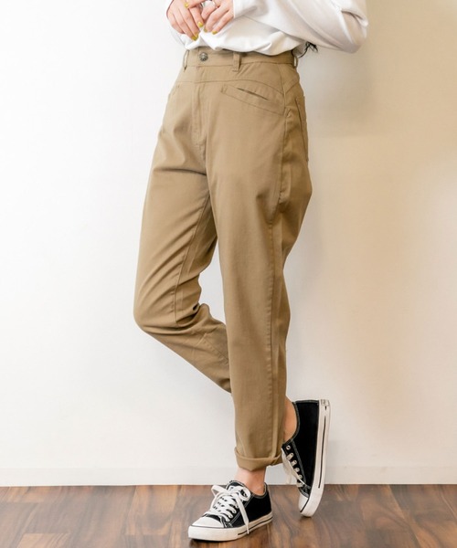 MARAI（マーライ）の「サルエルパンツ チノパン（チノパンツ・レディース・ベージュ/ブラック/カーキ・M/L/4L/3L/LL）」の13枚目の写真