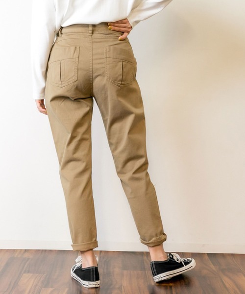MARAI（マーライ）の「サルエルパンツ チノパン（チノパンツ・レディース・ベージュ/ブラック/カーキ・M/L/4L/3L/LL）」の12枚目の写真