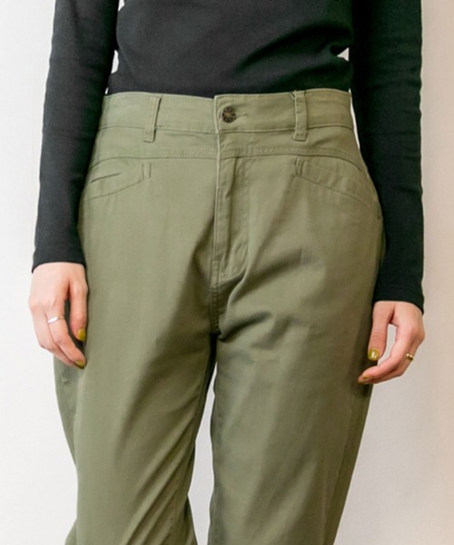 MARAI（マーライ）の「サルエルパンツ チノパン（チノパンツ・レディース・ベージュ/ブラック/カーキ・M/L/4L/3L/LL）」の9枚目の写真