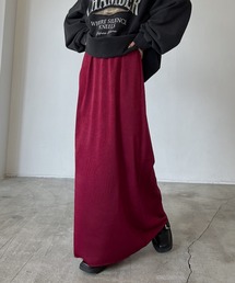 PAGEBOY | サテンナロースカート 【ウエストゴム・ストレスフリー】(スカート)