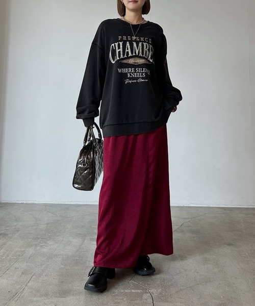 PAGEBOY（ページボーイ）の「サテンナロースカート 【ウエストゴム・ストレスフリー】（スカート・レディース・グレー/ブラック/ホワイト/レッド・FREE）」の22枚目の写真