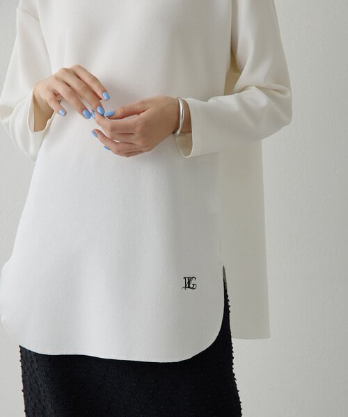 新品　Whim Gazette　刺繍ジョーゼットプルオーバー　ホワイト 刺繍ジョーゼットプルオーバー（シャツ/ブラウス）｜Whim Gazette