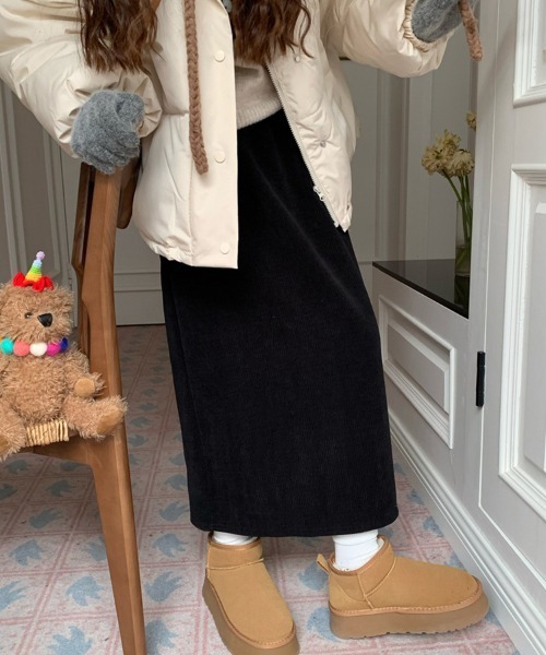 SallyLunn(サリーラン)の「コーデュロイIラインスカート(スカート・レディース・ブラック/ブラウン・LARGE/MEDIUM)」の10枚目の写真