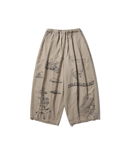 Painting Balloon Chino Pants - Beige