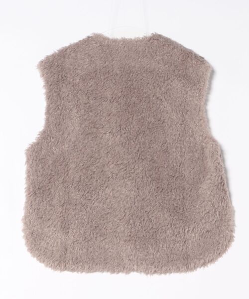 SWITCH BY ARCH(スイッチバイアーチ)の「●SWITCH by ARCH●Poodle Fur Vest プードル ファー ベスト ARM-723(ベスト・レディース・チャコールグレー/グレイッシュベージュ・FREE)」の3枚目の写真