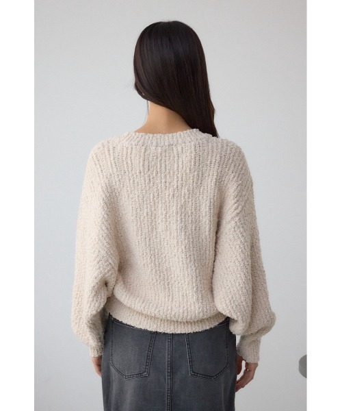 AZUL by moussy(アズールバイマウジー)の「ブークレードルマンニットトップス(ニット/セーター・レディース・ブラウン/レッド/アイボリー/ライトイエロー・FREE)」の11枚目の写真