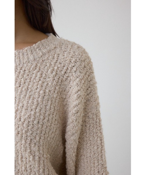 AZUL by moussy(アズールバイマウジー)の「ブークレードルマンニットトップス(ニット/セーター・レディース・ブラウン/レッド/アイボリー/ライトイエロー・FREE)」の13枚目の写真