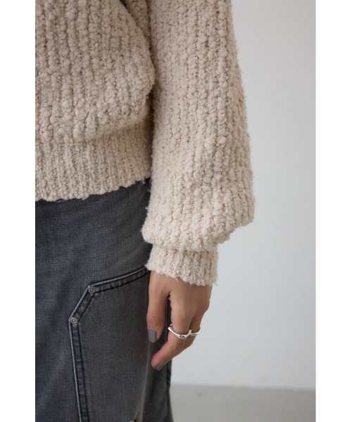 AZUL by moussy(アズールバイマウジー)の「ブークレードルマンニットトップス(ニット/セーター・レディース・ブラウン/レッド/アイボリー/ライトイエロー・FREE)」の14枚目の写真
