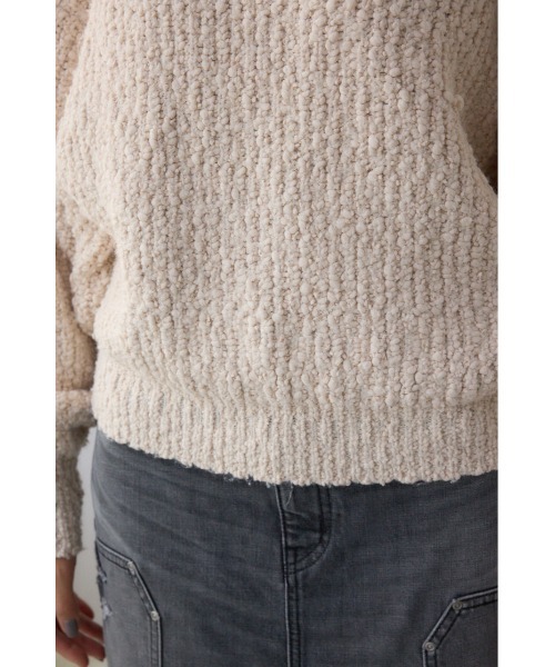 AZUL by moussy(アズールバイマウジー)の「ブークレードルマンニットトップス(ニット/セーター・レディース・ブラウン/レッド/アイボリー/ライトイエロー・FREE)」の15枚目の写真