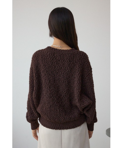 AZUL by moussy(アズールバイマウジー)の「ブークレードルマンニットトップス(ニット/セーター・レディース・ブラウン/レッド/アイボリー/ライトイエロー・FREE)」の22枚目の写真