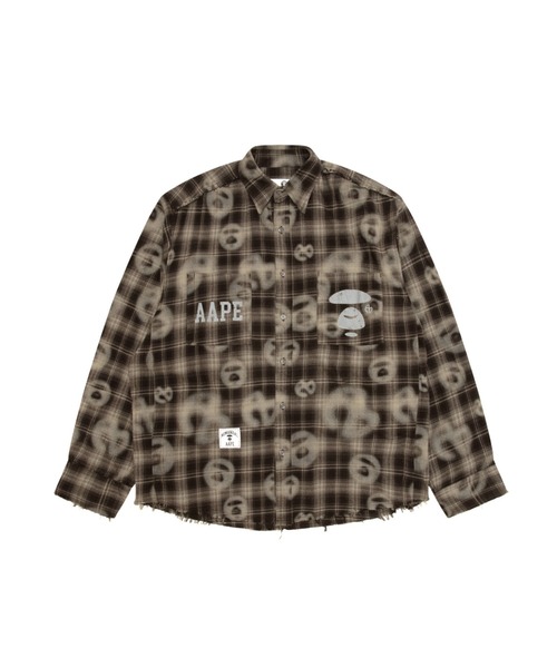 AAPE X NOMANUAL PLAID SHIRT