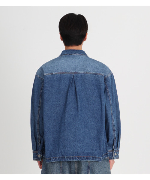 BUTTON SEOUL(ボタンソウル)の「青いアウターシャツ(シャツ/ブラウス・メンズ・その他・LARGE/X-LARGE)」の5枚目の写真