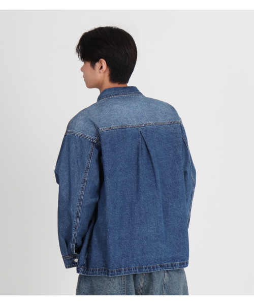 BUTTON SEOUL(ボタンソウル)の「青いアウターシャツ(シャツ/ブラウス・メンズ・その他・LARGE/X-LARGE)」の8枚目の写真