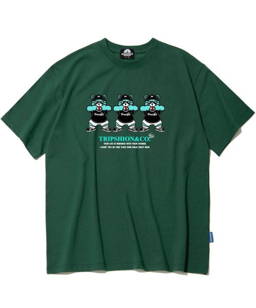 TRIPSHION(トリップション)の「ミントキャンディベアロゴTシャツ - グリーン(Tシャツ/カットソー・メンズ・その他・LARGE/MEDIUM/X-LARGE)」の1枚目の写真