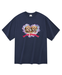 ラブリーパピー 半袖Tシャツ ネイビー