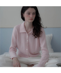 DEHEVE（デヘヴェ）の「Pastel Collar Knit Cardigan [Pink]（カーディガン/ボレロ）」