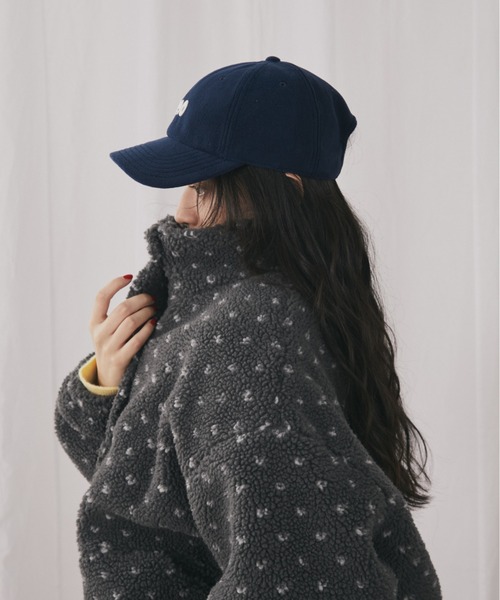 MERLOT（メルロー）の「ハートドット柄ボアジップブルゾン（ブルゾン・レディース・ブラウン/チャコールグレー・FREE）」の18枚目の写真