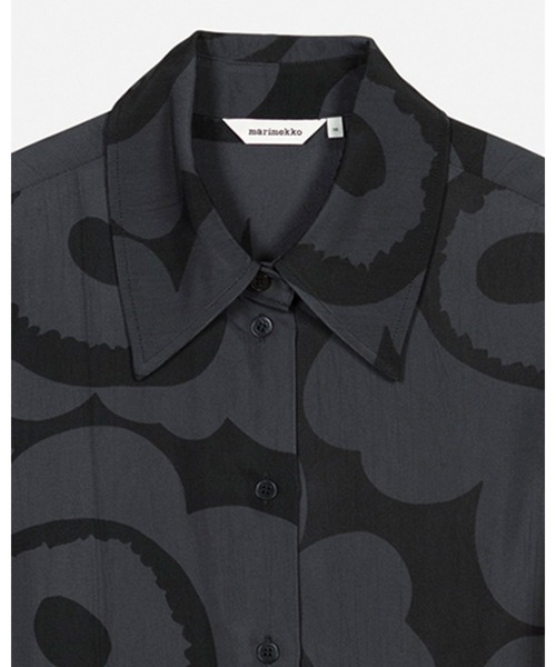 marimekko（マリメッコ）の「Vivahde Unikko / Shirt（シャツ/ブラウス・レディース・ブラック・38/34/36）」の4枚目の写真