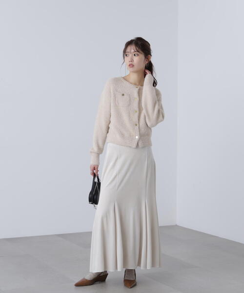 FREE'S MART（フリーズマート）の「◆〈ＭＦＭ〉金ボタンへアリースパンコールニットカーディガン（ニット/セーター・レディース・ベージュ/ネイビー/ブラウン/グレー・FREE）」の17枚目の写真