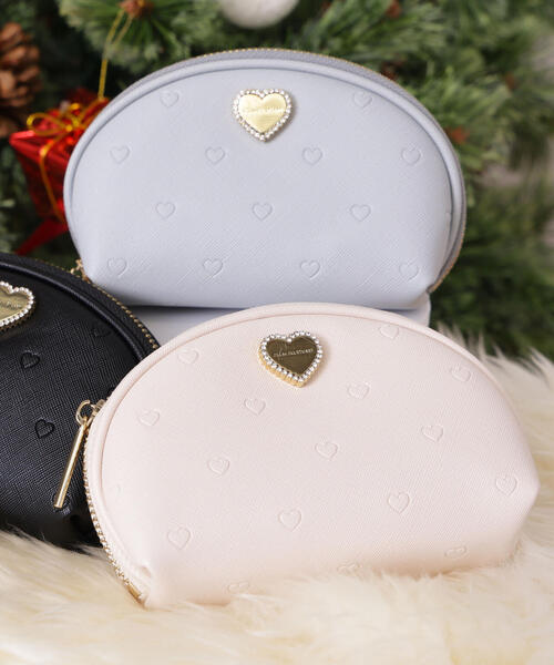 JILL by JILL STUART(ジルバイジルスチュアート)の「エンボスハートポーチ(ポーチ・レディース・ピンク/ブルー/ブラック・FREE)」の11枚目の写真