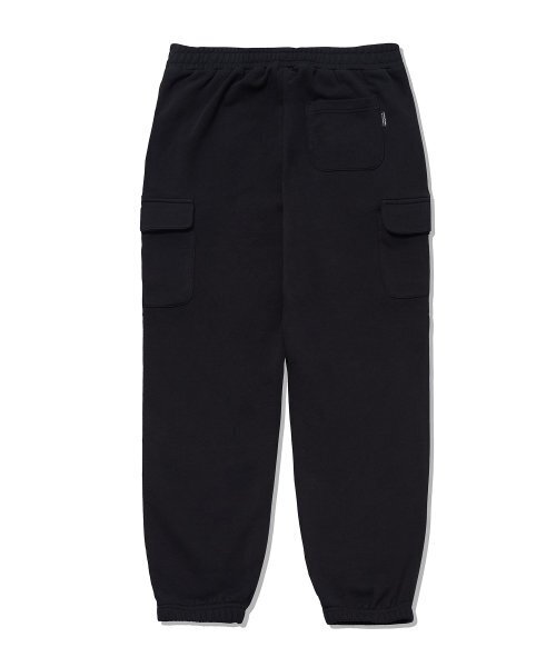GROOVERHYME（グルーブライム）の「Uni) C100 3-step full banding tapered cargo jogger pants (24 years) (BLACK) [LRARCYT782P]（スウェットパンツ・メンズ・その他・LARGE/MEDIUM/SMALL/X-LARGE）」の2枚目の写真
