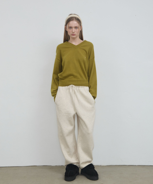 ANOETIC（アノエティック）の「ANC SWEAT JOGGER PANTS_OATMEAL（スウェットパンツ・レディース・オートミール・FREE）」の2枚目の写真