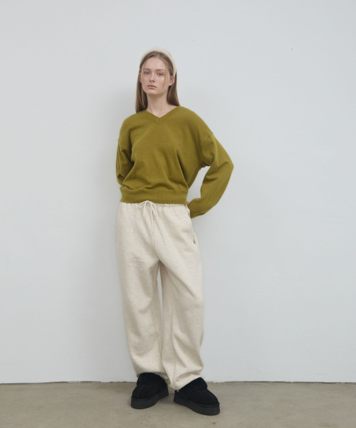 ANOETIC（アノエティック）の「ANC SWEAT JOGGER PANTS_OATMEAL（スウェットパンツ・レディース・オートミール・FREE）」の3枚目の写真