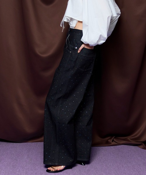 MAISON SPECIAL（メゾンスペシャル）の「Double Pocket Stone Denim/ダブルポケットストーンデニム（デニムパンツ・レディース・ネイビー・38/36/34）」の8枚目の写真