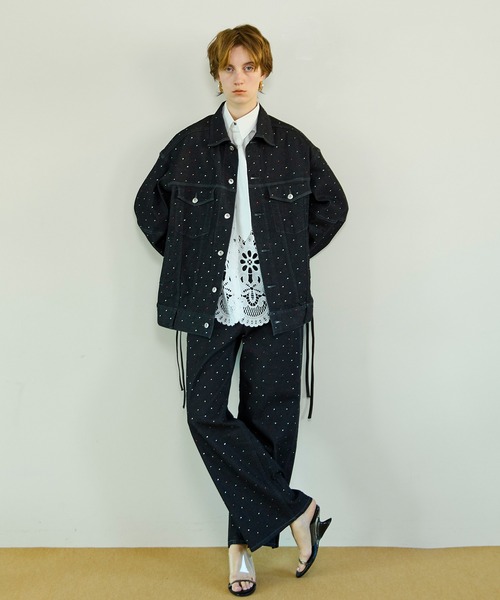 MAISON SPECIAL（メゾンスペシャル）の「Double Pocket Stone Denim/ダブルポケットストーンデニム（デニムパンツ・レディース・ネイビー・38/36/34）」の2枚目の写真
