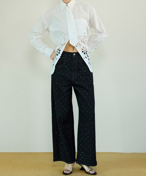 MAISON SPECIAL（メゾンスペシャル）の「Double Pocket Stone Denim/ダブルポケットストーンデニム（デニムパンツ・レディース・ネイビー・38/36/34）」の10枚目の写真