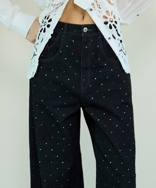MAISON SPECIAL（メゾンスペシャル）の「Double Pocket Stone Denim/ダブルポケットストーンデニム（デニムパンツ・レディース・ネイビー・38/36/34）」の13枚目の写真