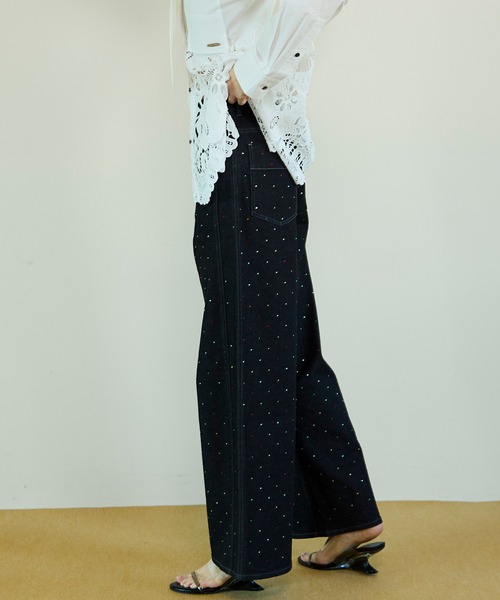 MAISON SPECIAL（メゾンスペシャル）の「Double Pocket Stone Denim/ダブルポケットストーンデニム（デニムパンツ・レディース・ネイビー・38/36/34）」の11枚目の写真