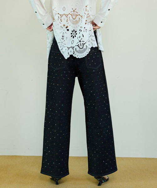 MAISON SPECIAL（メゾンスペシャル）の「Double Pocket Stone Denim/ダブルポケットストーンデニム（デニムパンツ・レディース・ネイビー・38/36/34）」の12枚目の写真