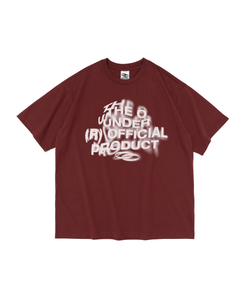 OUNDERR(オアンダーアール)の「CHAOS LOGO 半袖Tシャツ (ワイン)(Tシャツ/カットソー・レディース・その他・SMALL/MEDIUM/LARGE/X-LARGE/XX-LARGE)」の1枚目の写真