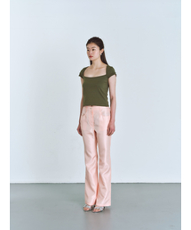 COLOCYNTH（コロシント）の「Glossy Silky Pants PeachRose（その他パンツ）」