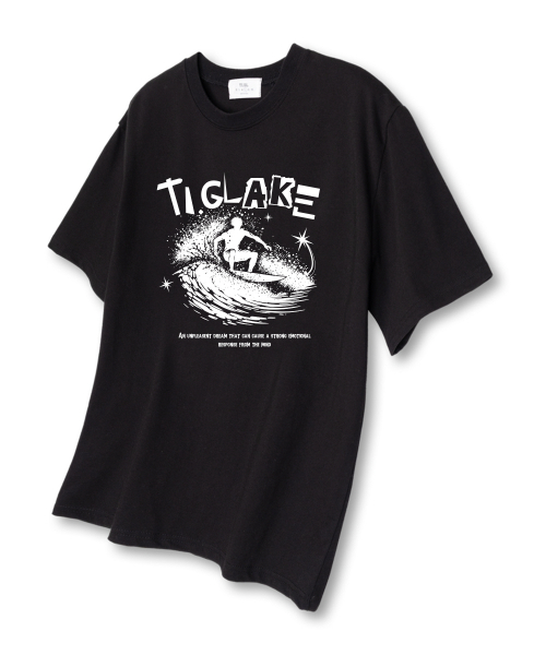 TI.GLAKE(ティーグレイク)の「サーフボーイ オーバーサイズ 半袖Tシャツ ブラック(Tシャツ/カットソー・レディース・その他・LARGE/X-LARGE/XX-LARGE)」の1枚目の写真