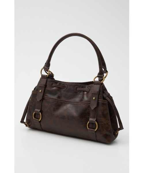 SLY（スライ）の「VINTAGE LIKE HAND BAG ヴィンテージライク ハンドバッグ 冬服 春服（ハンドバッグ・レディース・シルバー/ライトイエロー/ブラウン・FREE）」の6枚目の写真