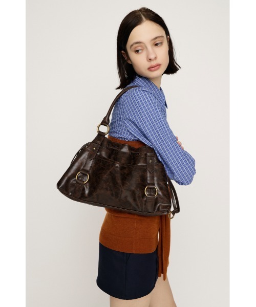 SLY（スライ）の「VINTAGE LIKE HAND BAG ヴィンテージライク ハンドバッグ 冬服 春服（ハンドバッグ・レディース・シルバー/ライトイエロー/ブラウン・FREE）」の14枚目の写真