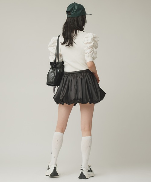 Narcissus（ナルシス）の「サテンバルーンミニスカート（スカート・レディース・ホワイト・FREE）」の6枚目の写真