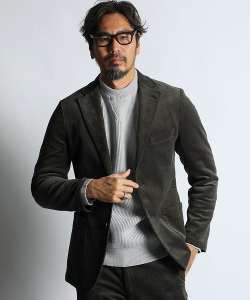 The DUFFER of ST.GEORGE(ザダファーオブセントジョージ)の「14W STRETCH CORDUROY SET UP JACKET:ストレッチコーデュロイ セットアップ コンフォート ジャケット(テーラードジャケット・メンズ・カーキ/ネイビー・MEDIUM/LARGE/X-LARGE)」の2枚目の写真