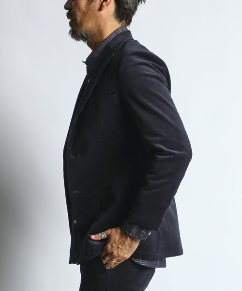 The DUFFER of ST.GEORGE(ザダファーオブセントジョージ)の「14W STRETCH CORDUROY SET UP JACKET:ストレッチコーデュロイ セットアップ コンフォート ジャケット(テーラードジャケット・メンズ・カーキ/ネイビー・MEDIUM/LARGE/X-LARGE)」の7枚目の写真